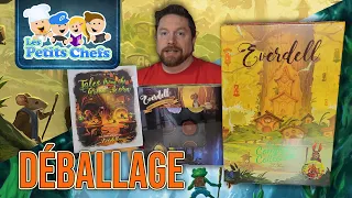 Everdell Complete Colletion + Vessel deluxe + livre Tales from the green Acorn Déballage, Unboxing