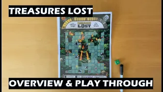 Treasures Lost Overview and Play Through Roll and Write PnP Board Game