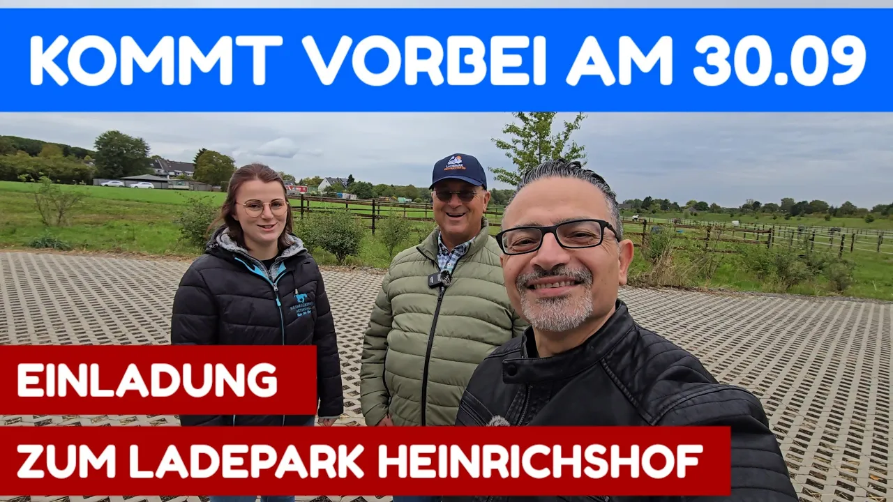 Probefahrten & Gratis-Laden im Ladepark Heinrichshof Köln. Naz und ich sind dabei. #ev