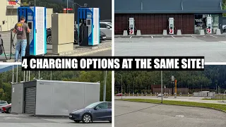 FOUR Charging Operators At The Same Site! Charging Competition Is Good For EV Drivers