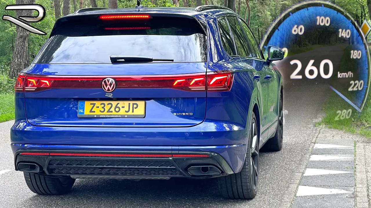 2024 VW Touareg R 0-260 Acceleration Top Speed & Sound