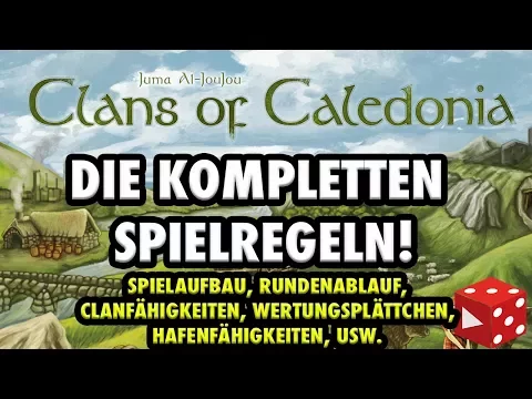 Clans of Caledonia - Die kompletten Spielregeln: Aufbau, Rundenablauf, Wertung, usw.