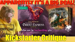 Horror on the Orient Express: The Board Game - 11k prelaunchers! - Kickstarter Critique Review