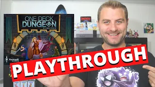 One Deck Dungeon Board Game Playthrough - Paladin VS Yeti Cavern