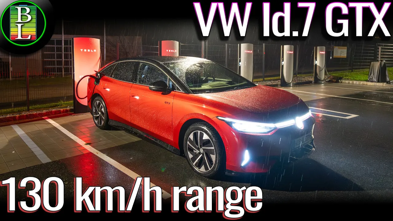 VW Id.7 GTX (AWD, 86kWh) - 130 km/h (81mph) range test