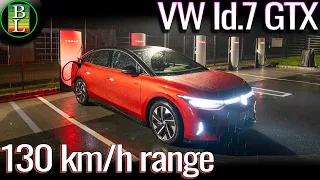 VW Id.7 GTX (AWD, 86kWh) - 130 km/h (81mph) range test