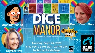 Live Teach & Playthrough of Dice Manor by Arcane Wonders (Twitch VOD Sept. 26, 2023)