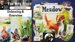 Take a stroll through Meadow the Board Game by Rebel Studio | Unboxing & Overview | Fun with Boxes