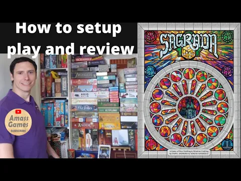 Sagrada how to setup play and review dice placement abstract family board game AmassGames Floodgate