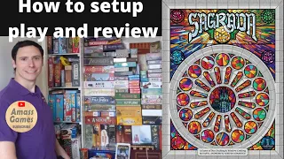 Sagrada how to setup play and review dice placement abstract family board game AmassGames Floodgate