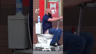 Taking bathroom breaks to a new level! 😂 #bathroom #toilet #cars