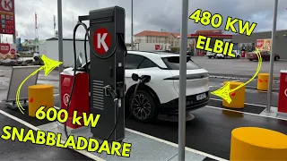 Sveriges snabbaste snabbladdare (600 kW) maxar inte Zeekr 7X (480 kW)