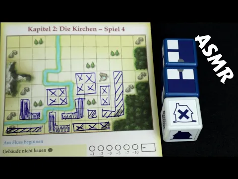 ASMR Solo Board Game Playthrough - MY CITY roll and write (Whispering) Chapter 2 Game 1/3