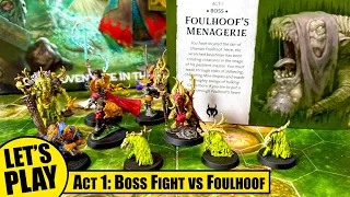 WARHAMMER QUEST DARKWATER Solo Playthrough | Session 5 - Act 1 Boss Fight - Foulhoof's Menagerie