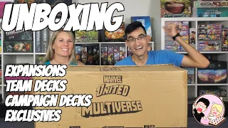Cierra & Jake Reacts | Unboxing Marvel United Multiverse All-In | Expansions & Exclusive Content