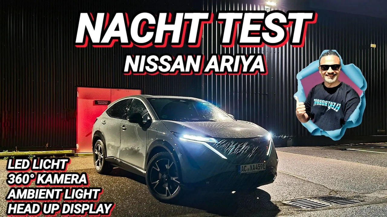 Nissan Ariya Nacht Test! Led Licht -  360° Kamera - Ambient light - HUD #elektroauto #emobility