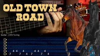 OLD TOWN ROAD - Lil Nas X  (feat. Billy Ray Cyrus) Guitar Tutorial TAB | Cover Guitarra Christianvib