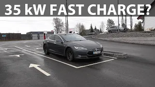 Tesla Model S P85D with slow supercharging