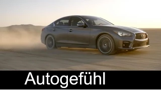 Infiniti Q50 interviews 2.0 turbo, multimedia system review and steer-by-wire assistant explanation