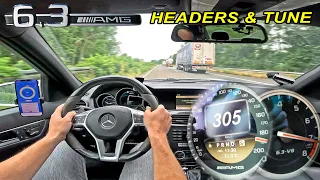 SICKEST C63 AMG 6.2 V8 to EVER hit the AUTOBAHN LONG TUBE HEADERS