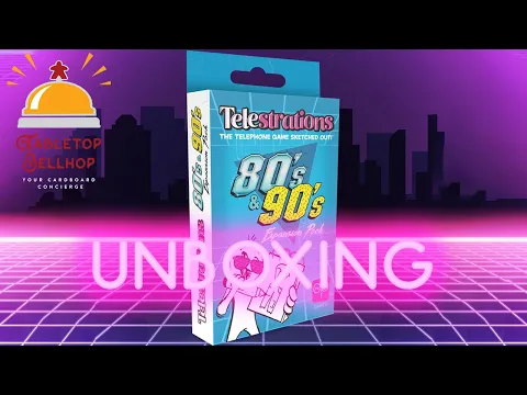 Telestrations 80s & 90s Expansion Pack Unboxing, New cards for the Telestrations party game