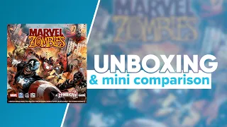Marvel Zombies Unboxing and Reboxing | Miniature Comparison @CMONGames @spinmastergames
