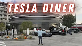 I Visited The Tesla Supercharger Diner & It Was Closed For Renovation! Insanely Cool DCFC Site