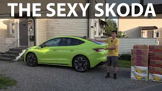 Skoda Enyaq Coupé RS banana box test