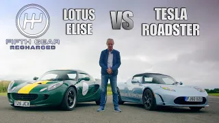 Lotus Elise vs Tesla Roadster: ICE v Electric | Fifth Gear