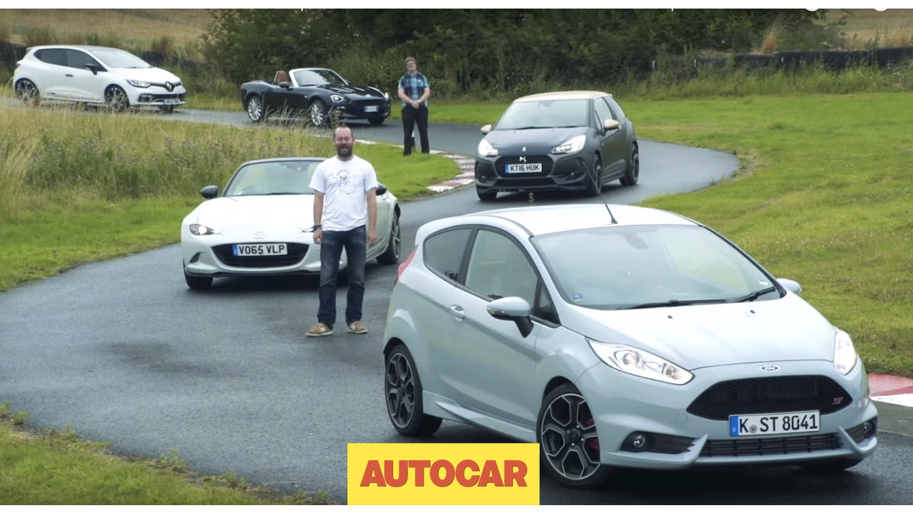 SPORTS CAR MEGA TEST: Fiat 124 Spider v Mazda MX-5 v Ford Fiesta ST v Renaultsport Clio v DS3