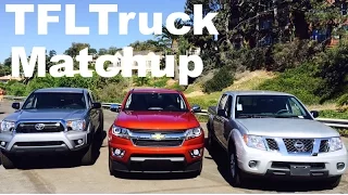 2015 Chevy Colorado vs Toyota Tacoma vs Nissan Frontier Matchup Review