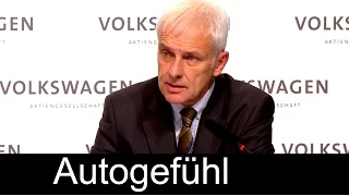 VW Volkswagen Dieselgate Abgas-Skandal Pressekonferenz Fragen & Antworten mit Vorstand