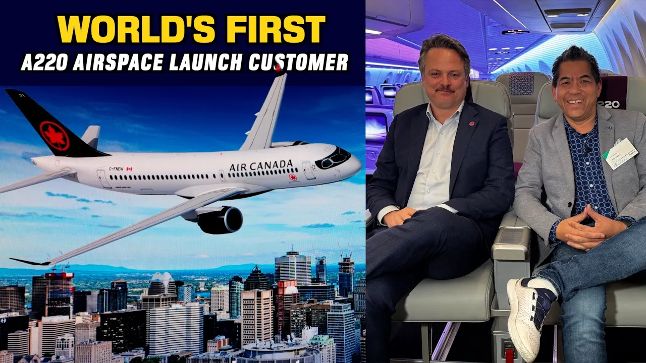 Air Canada's Big First! Airbus A220 Airspace Experience at AIX 2025