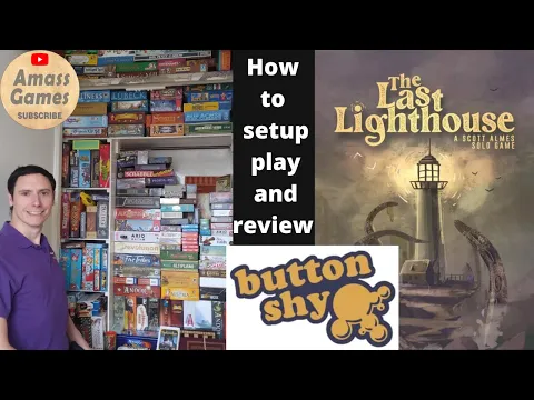 The Last Lighthouse how to play review solo board game wallet Button Shy AmassGame microgame setup