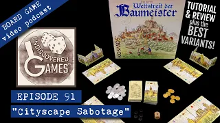 WETTSTREIT DER BAUMEISTER Board Game Review, How To Play Tutorial w/Variants, Auction Hidden Gem E91
