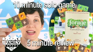 Forage - a 5 minute solo game review
