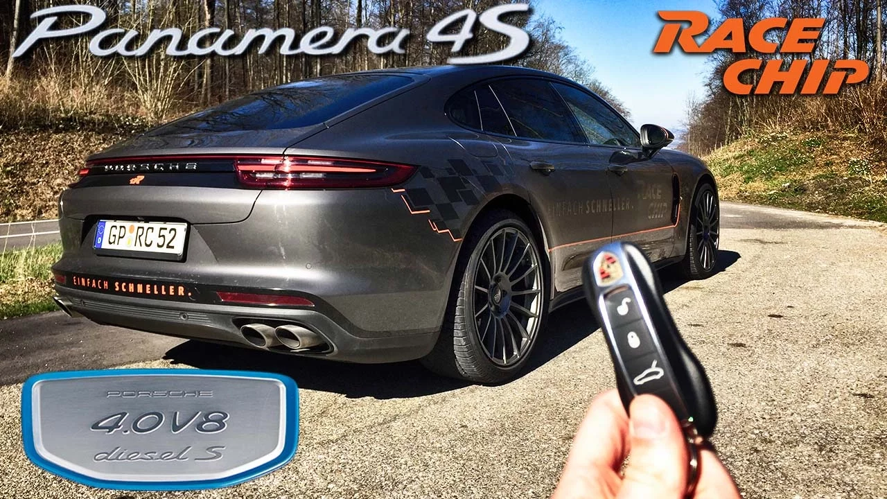 Porsche Panamera 4S Diesel REVIEW RaceChip 505 HP POV Test Drive by AutoTopNL
