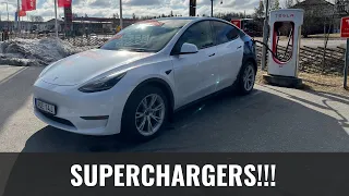 Långresa (100mil) på långfredagen med Tesla Model Y MY21 | Elbilsmagasinet