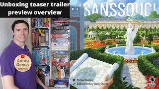 Sanssouci board game Azul designer Michael Kiesling 4k AmassGames unboxing teaser trailer preview
