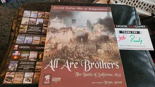Unboxing All Are Brothers The Battle of Solferino, 1859. Legion Wargames.
