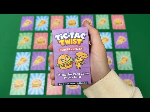 Tic Tac Twist - Burger Vs Pizza - Family Card Game - Rules