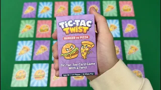 Tic Tac Twist - Burger Vs Pizza - Family Card Game - Rules