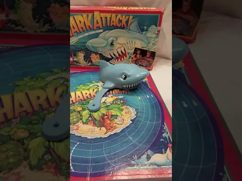 Vintage Milton Bradley shark attack board game