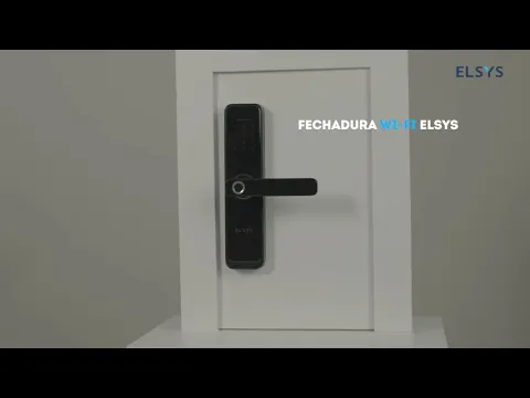 Fechadura Eletrônica Digital Elsys com Biometria, Senha e Chave ESF-DE4000B Prata Embutir para Porta de Giro