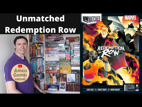 Unmatched Redemption Row Marvel 2-3 player board game unboxing teaser trailer AmassGames