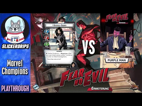 Marvel Champions: Jessica Jones vs Purple Man | Solo Playthrough