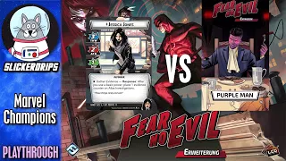 Marvel Champions: Jessica Jones vs Purple Man | Solo Playthrough