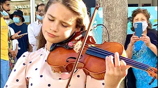 Arcade - Duncan Laurence | Amazing Street Performance | Violin Cover by Karolina Protsenko