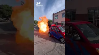 A 2000hp jet engine in a Smart car 🤣🔥