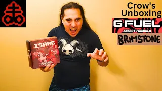 Crow's unboxing G Fuel The binding of Isaac collector's box Brimstone